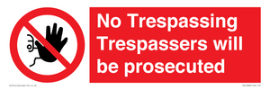SmartSign „No Trespassing“ Schild – Aluminium, 45,7 X 30,5 Cm, Rot-schwarz-weiß, Wetterfest